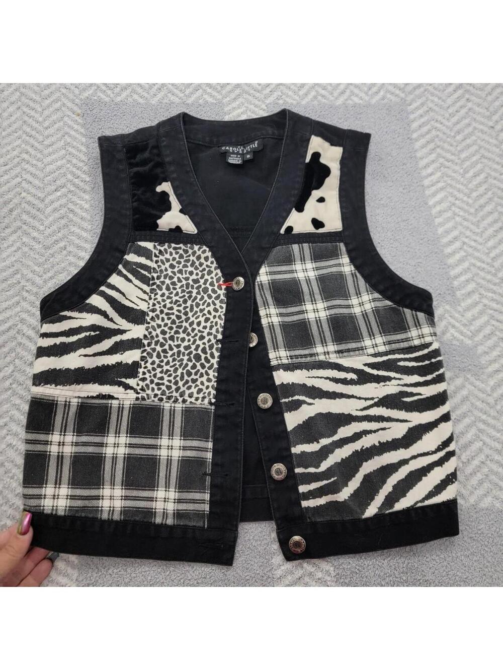 Carole Little Women's Multi and Black Vests-tanks-cami